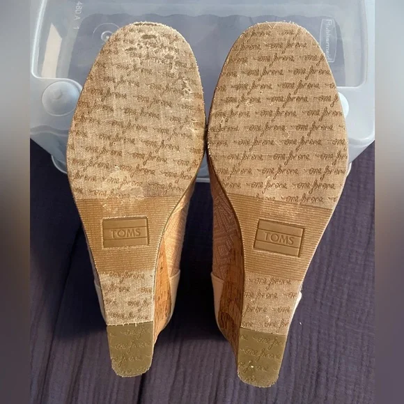 Tom's Calypso Canvas Wedge Espadrille size 8 - Picture 6 of 6